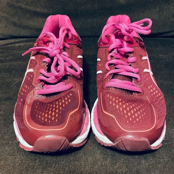 ASICS GEL Kayano 22 Womens Running Shoes Pink Rust Red Size 7 US 38 EUR Medium - Picture 2 of 11